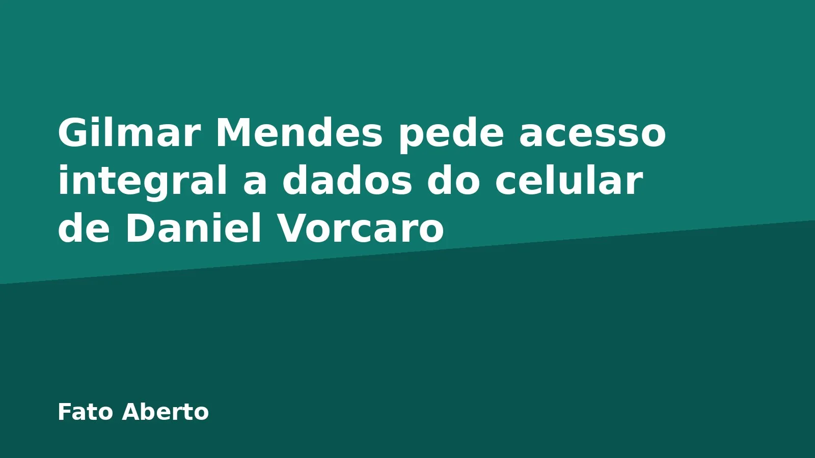 Gilmar Mendes pede acesso integral a dados do celular de Daniel Vorcaro