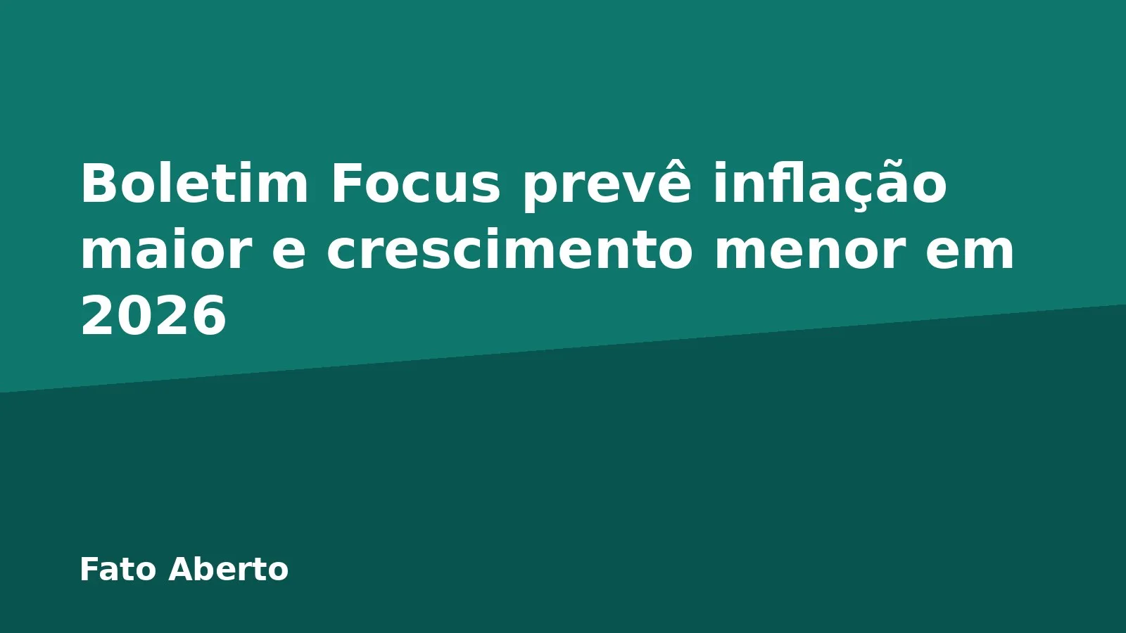 Boletim Focus prevê inflação maior e crescimento menor em 2026