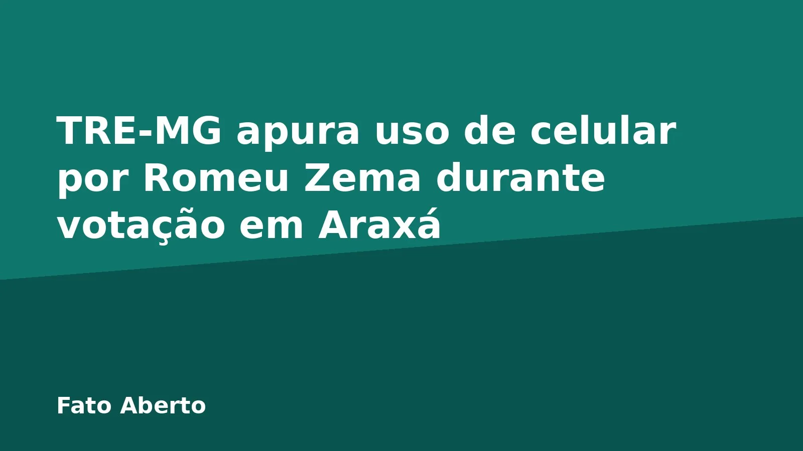 TRE-MG apura uso de celular por Romeu Zema durante votação em Araxá