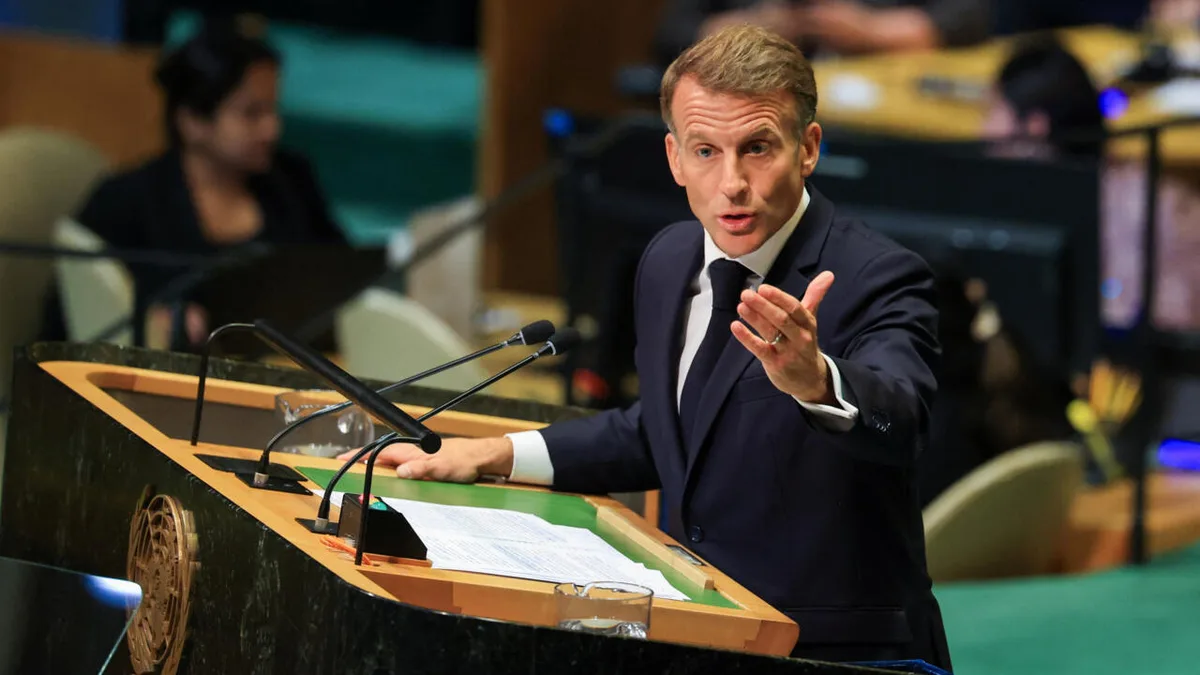 Israel reage a críticas de Macron sobre Gaza e Cisjordânia na ONU