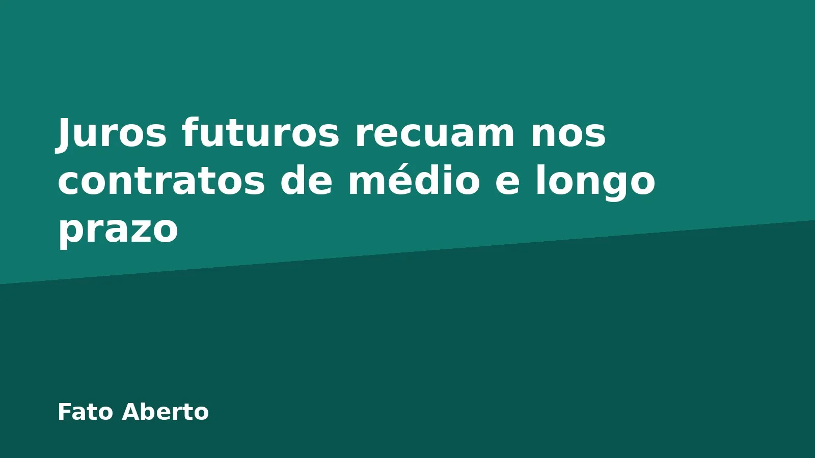 Juros futuros recuam nos contratos de médio e longo prazo
