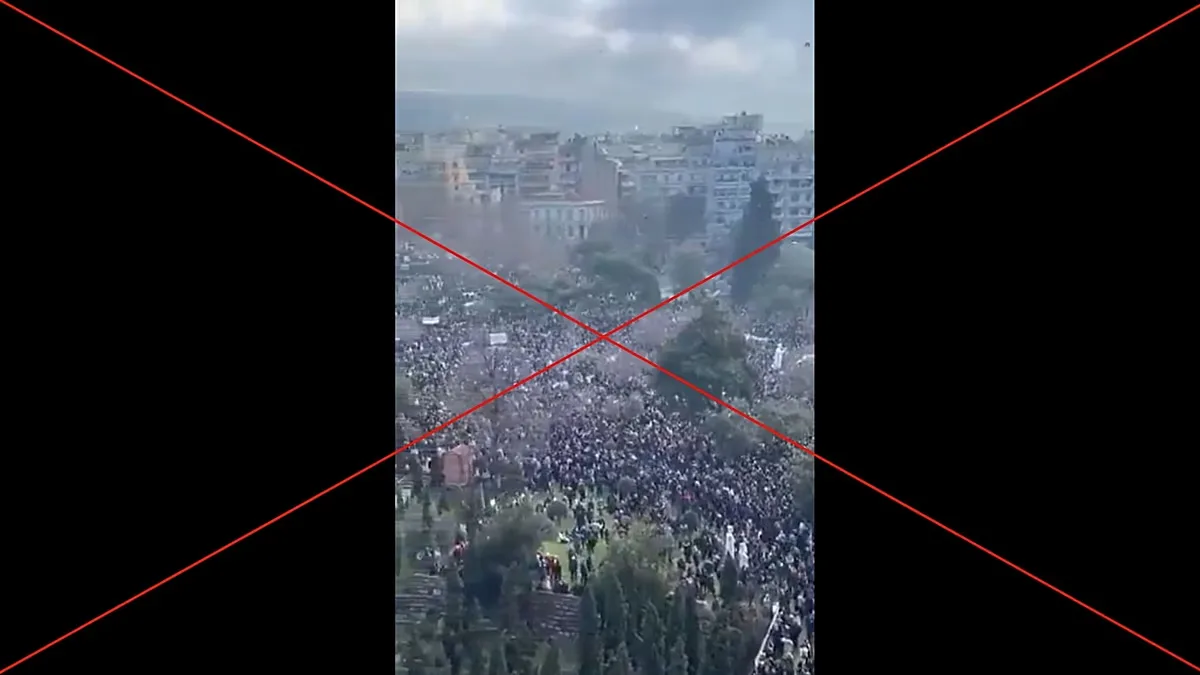 Vídeo de protesto na Grécia é de fevereiro de 2025, não de manifestações atuais