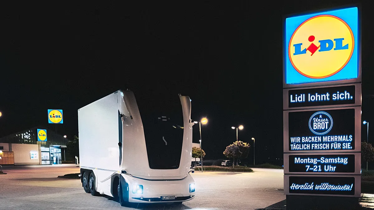 Lidl coloca caminhão elétrico autônomo em rota de abastecimento na Alemanha