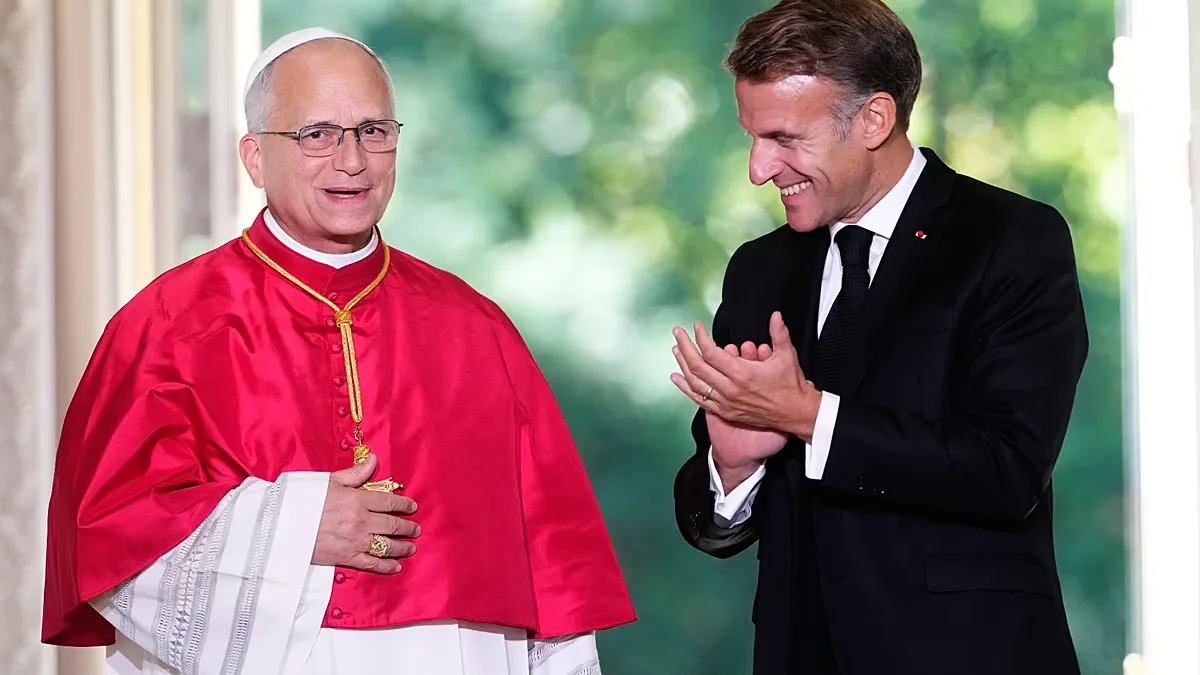 Macron e Leão XIV destacam paz, inteligência artificial e dignidade humana