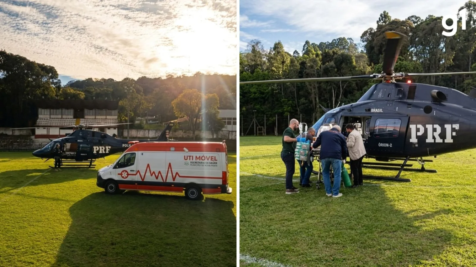 Bebê de três meses é transferido de helicóptero após acidente na Serra Gaúcha