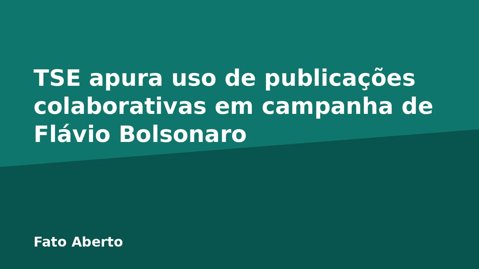 TSE apura uso de publicações colaborativas em campanha de Flávio Bolsonaro