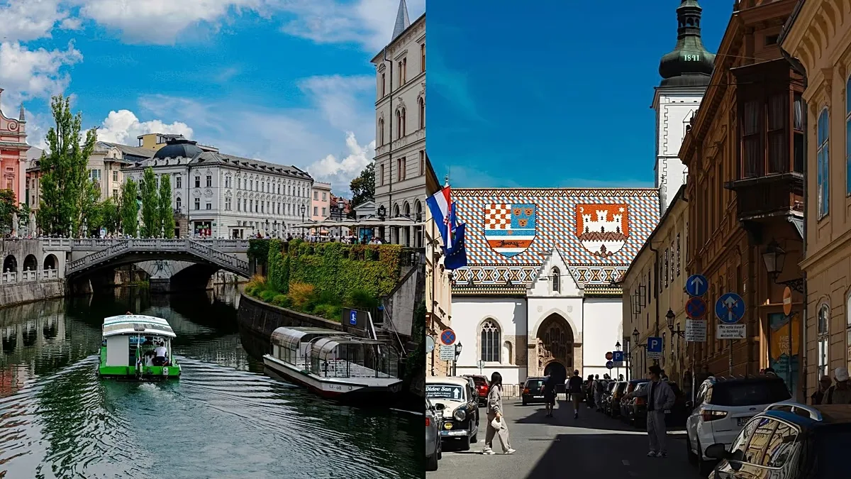 Ljubljana e Zagreb oferecem história, gastronomia e cultura a pé