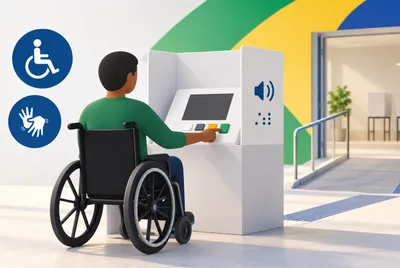 Urna de 2026 terá novos recursos de acessibilidade para eleitores com deficiência