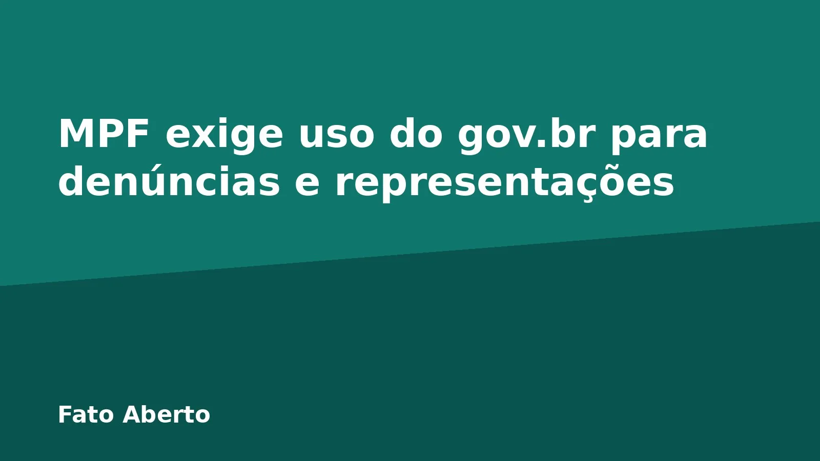 MPF exige uso do gov.br para denúncias e representações