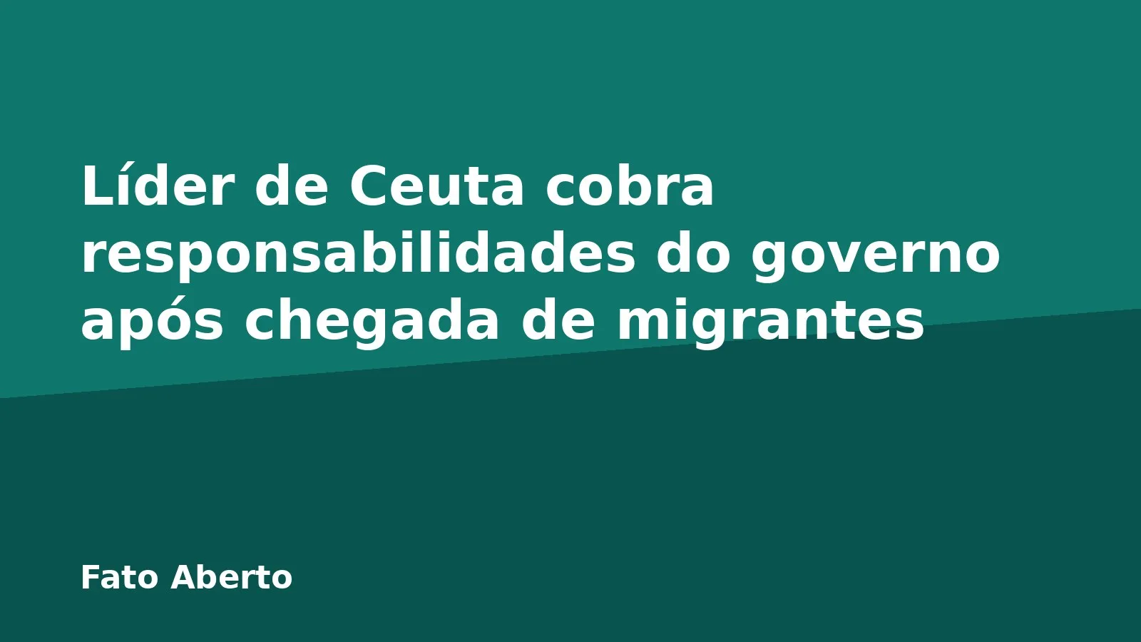 Líder de Ceuta cobra responsabilidades do governo após chegada de migrantes