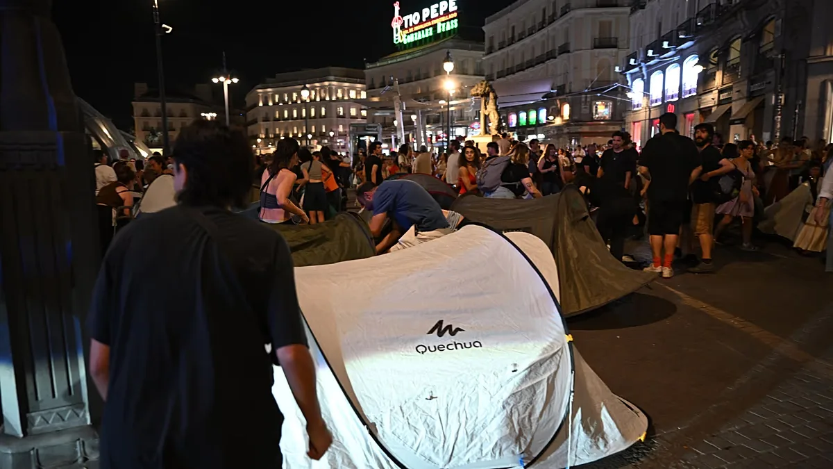 Protesto por moradia mantém acampamento e pressiona governo espanhol em Madrid